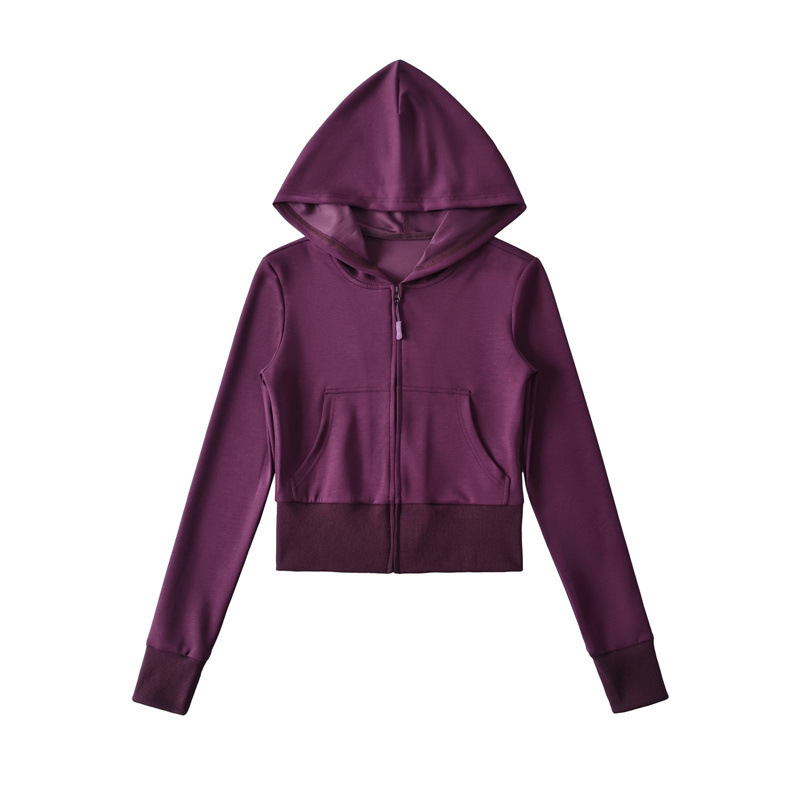 Korean style women's tracksuit, versatile, relaxed fit, faux cropped hooded sweatshirt cardigan, casual slim waist straight leg pants.