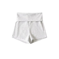 Gray and white shorts