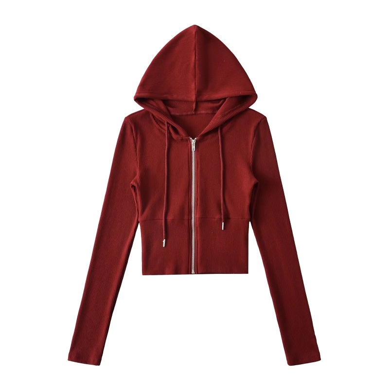 Sports Style Casual Hooded Zipper Waist Sweatshirt Jacket Slimming Cuffed Waist Micro-Flared Trousers Hot Girl Two-Piece Set