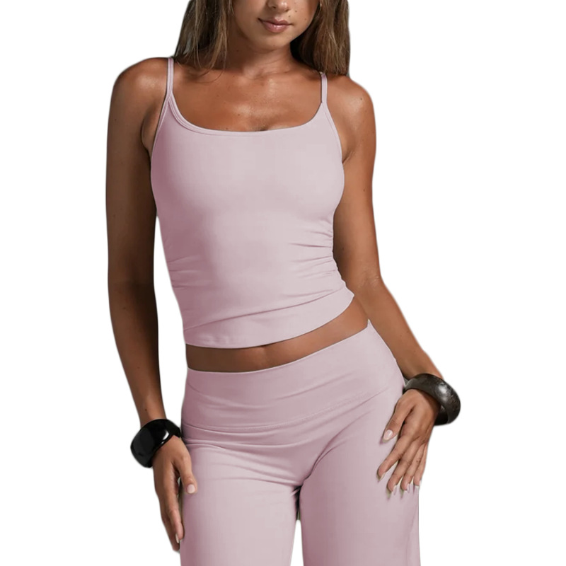 Women's Cross-Border Camisole Vest with Padded Chest and Beautiful Back, One-Piece Underwear for Fitness, Yoga, and Training Top