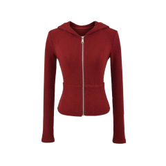 Burgundy coat
