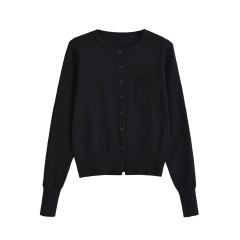 Black knitted cardigan
