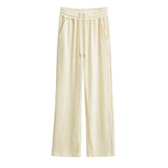 Cream apricot straight pants