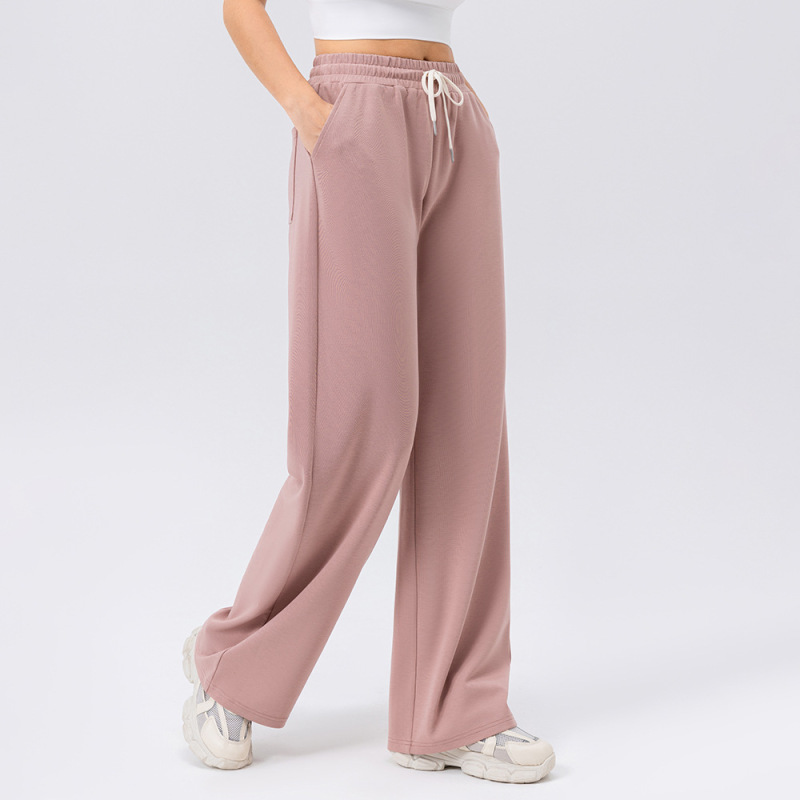 European and American style autumn and winter wide-leg sports pants, women's high-waisted loose outdoor running fitness trousers, casual trousers 42307