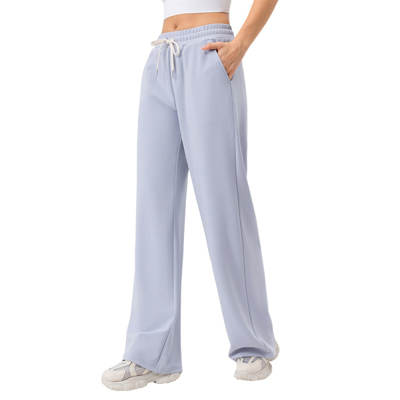 European and American style autumn and winter wide-leg sports pants, women's high-waisted loose outdoor running fitness trousers, casual trousers 42307