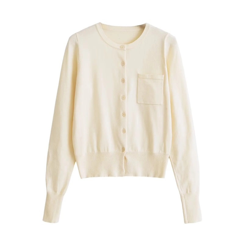 Petite Soft Versatile Round Neck Sweater Cardigan + High-Waisted Slimming Hip-Hugging Shorts Knitted Long-Sleeve Two-Piece Set