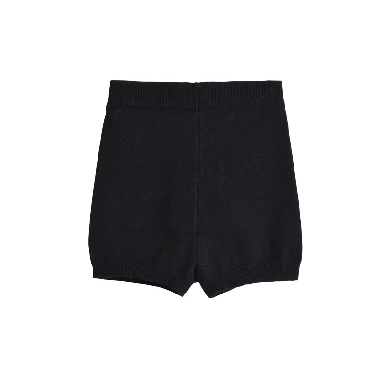 Petite Soft Versatile Round Neck Sweater Cardigan + High-Waisted Slimming Hip-Hugging Shorts Knitted Long-Sleeve Two-Piece Set