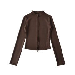 coffee-colored coat