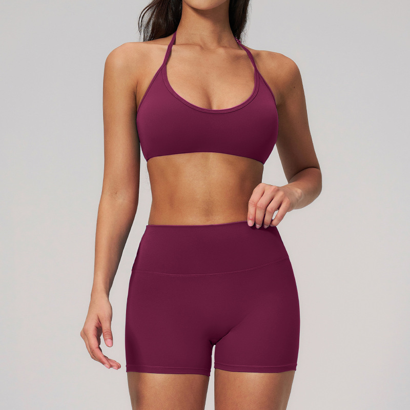 Creamy brushed breathable yoga suit set, stretchy casual yoga suit, running quick-drying fitness wear, women's 2551