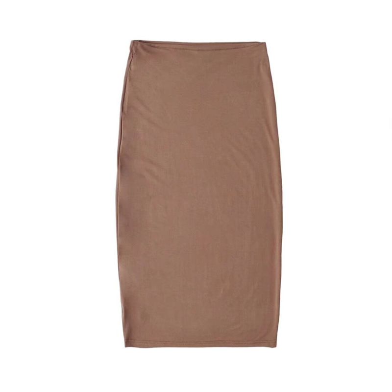 Hot girl tight double-layer elastic bustier top women's retro style slim hip body slit skirt two-piece set