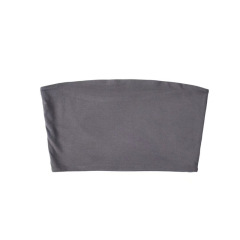 Dark gray strapless top