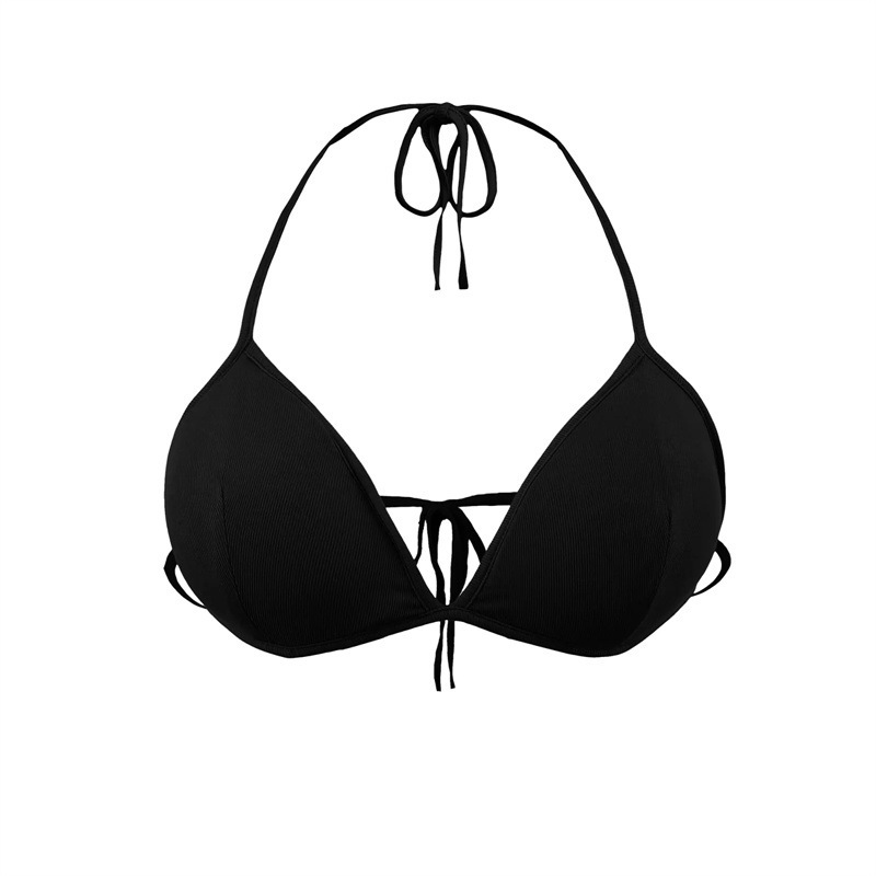 Pure Desire Halter Neck Beauty Back Bra Women's Short V-Neck Pure Desire Tie-Up Base Triangle Cup Bra Camisole Sports Vest