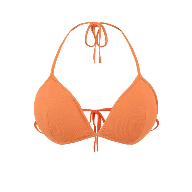 Pure Desire Halter Neck Beauty Back Bra Women's Short V-Neck Pure Desire Tie-Up Base Triangle Cup Bra Camisole Sports Vest