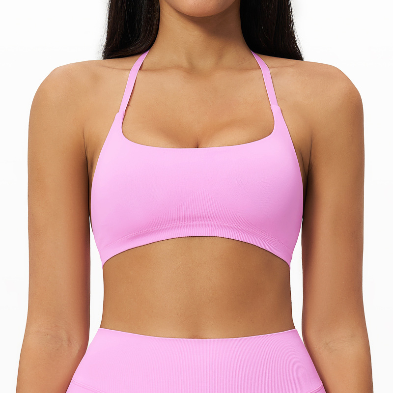 7 billion cross-border seamless cross-back bra fitness apparel sports bra running yoga shockproof bra 7790