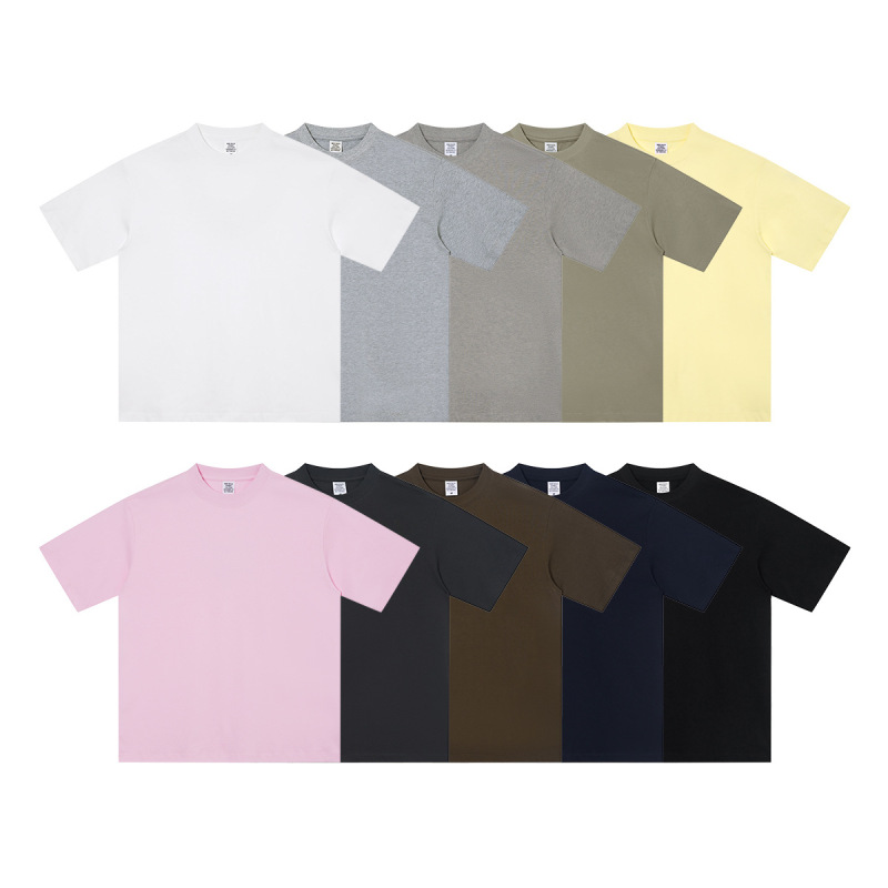 BE Men's Wear | Summer European and American Trendy Brand Solid Color Heavyweight Short-Sleeve Comfortable Breathable Quick-Drying Outdoor Sports Casual T-Shirt for Men