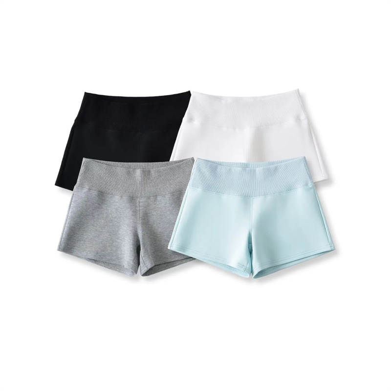 Gray Sports Shorts for Women's Summer Outer Wear 2025 New Style Small High-Waist Slimming Look Elastic Bottoming Casual Hot Pants