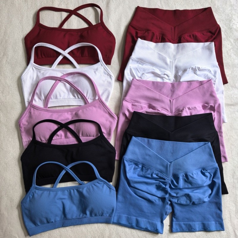High-Elastic Ultra-Fine Matte Nylon Lycra Spandex Three-Way Detachable Shoulder Straps Seamless Fitness Bra Sports Bra