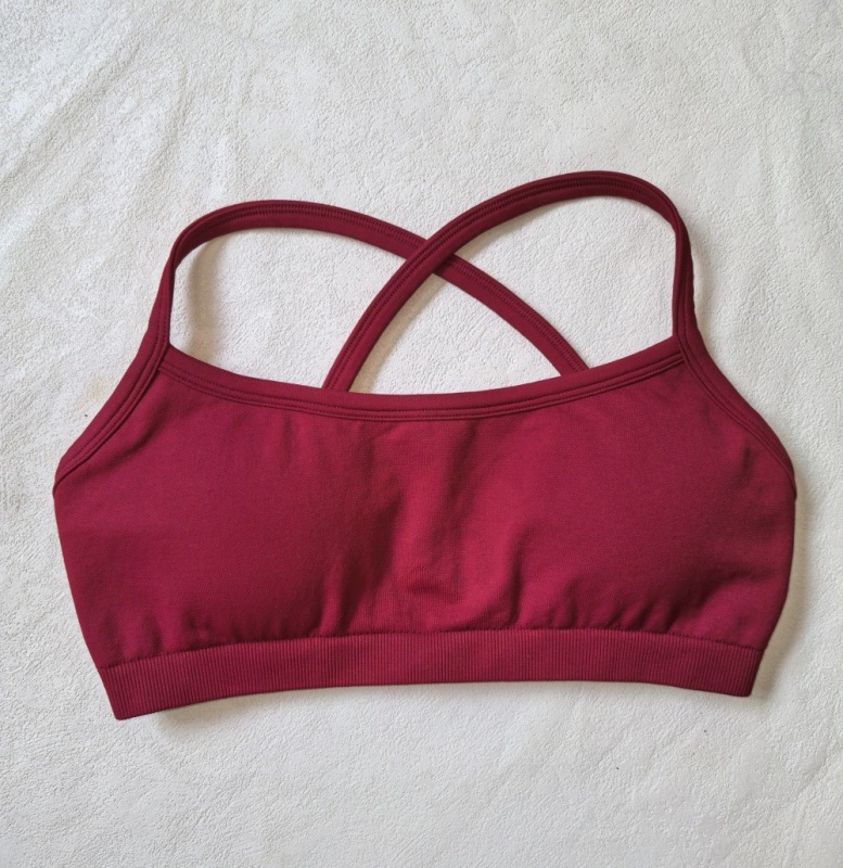 High-Elastic Ultra-Fine Matte Nylon Lycra Spandex Three-Way Detachable Shoulder Straps Seamless Fitness Bra Sports Bra