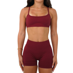 Scarlett red bra and shorts set