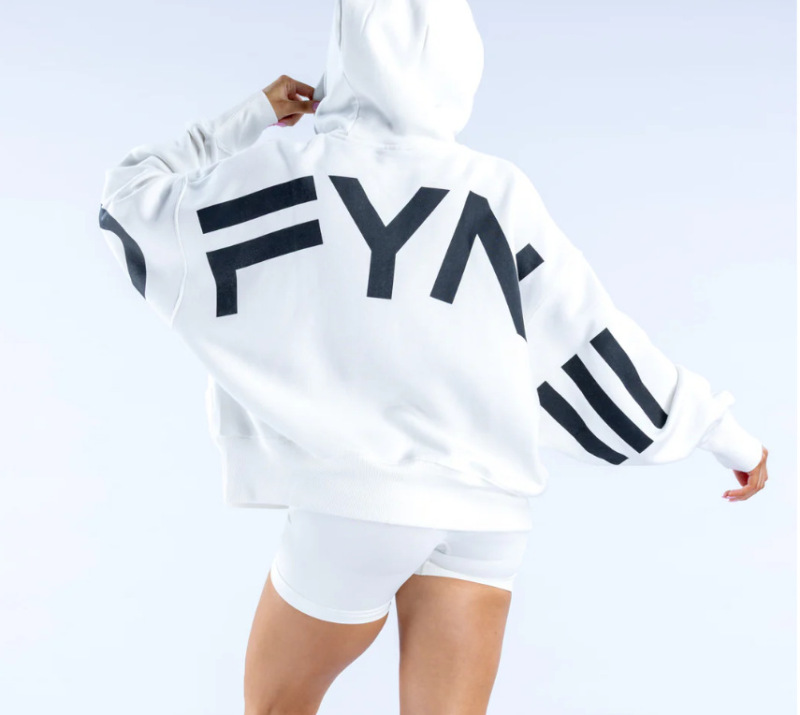 25 New Models with Label Amazon Cross-Border European and American Women's Fashion Printed Thick Versatile Long-Sleeve Loose Hooded Sweatshirt