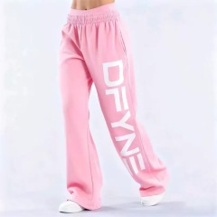 Pink wide leg pants