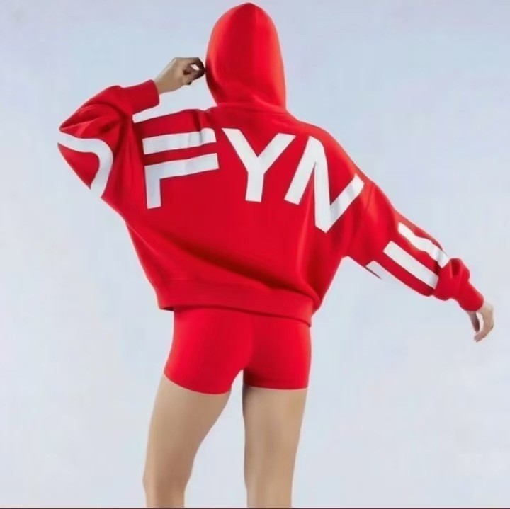 25 New Models with Label Amazon Cross-Border European and American Women's Fashion Printed Thick Versatile Long-Sleeve Loose Hooded Sweatshirt
