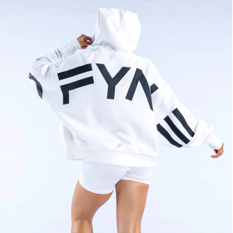 25 New Models with Label Amazon Cross-Border European and American Women's Fashion Printed Thick Versatile Long-Sleeve Loose Hooded Sweatshirt