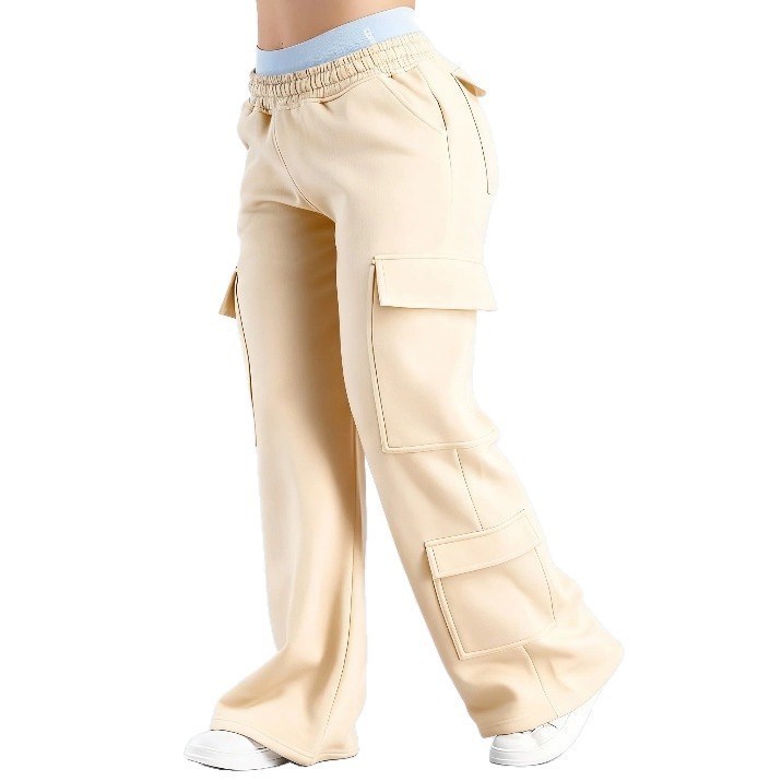 European and American Cross-Border Fashion Solid Color Casual Pocket Temperament Commuter Style Trendy Loose Straight Pants Versatile Long Pants
