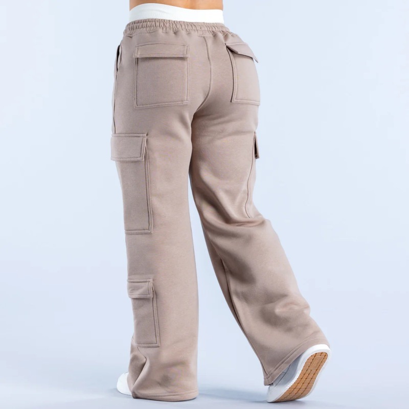 European and American Cross-Border Fashion Solid Color Casual Pocket Temperament Commuter Style Trendy Loose Straight Pants Versatile Long Pants