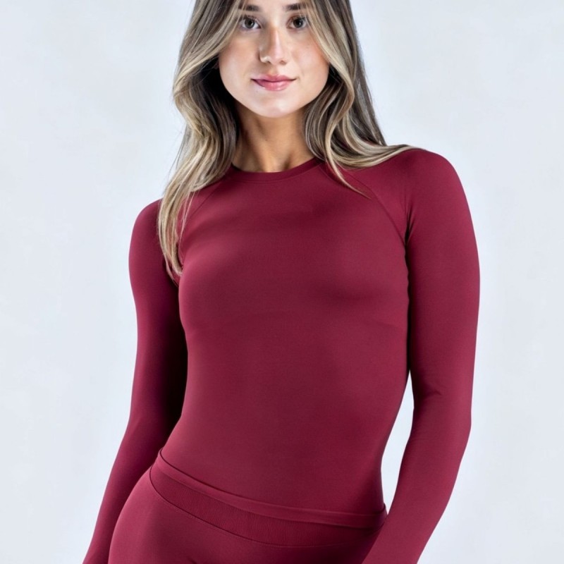 Fully matte nylon thumbhole tight-fitting long-sleeved high-elasticity moisture-wicking seamless long-sleeved fitness and yoga long-sleeved shirts