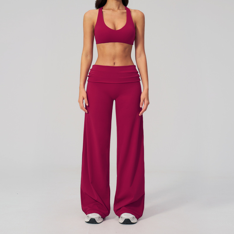 European and American Summer Fashion Casual Beauty Back Yoga Set Cross-Border Versatile Quick-Dry Fitness Sports Set for Women 5558