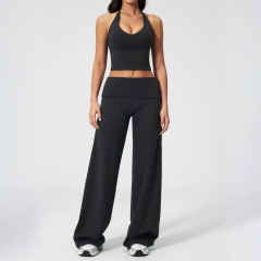 ZC-Tz5529-4-TZ   Halter Neck Tight-Fitting Beautiful Back Sports Set