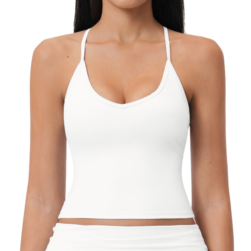European and American cross-border brushed sports vest, racerback yoga underwear, outdoor fitness running yoga vest 5558
