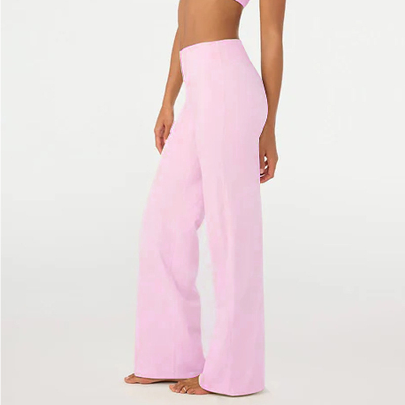 European and American cross-border yoga pants, high-waisted straight leg pants, loose and slimming yoga wear, sports outdoor fitness wear