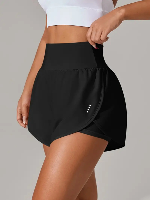 European and American Cross-border Elastic Casual Loose High Waist Ruffled Yoga Sportswear Women's Yoga Shorts Tennis Clothes
