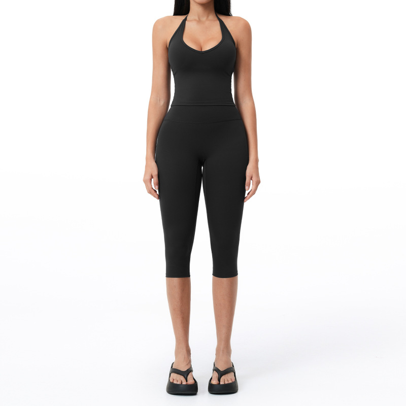 Amazon Cross-Border Brushed Yoga Set, Commuter Fitness Casual Set, Women's Outdoor Running Sports Set 5529