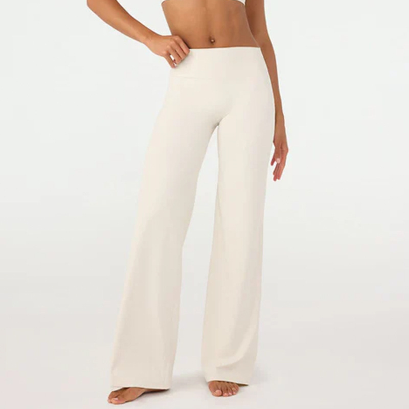 European and American cross-border yoga pants, high-waisted straight leg pants, loose and slimming yoga wear, sports outdoor fitness wear