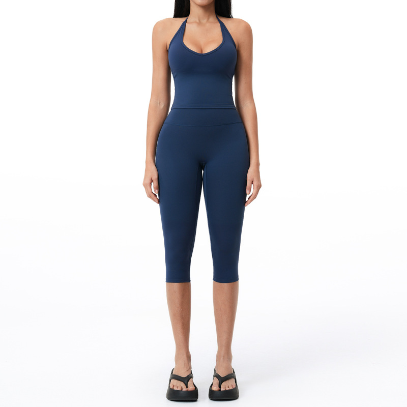 Amazon Cross-Border Brushed Yoga Set, Commuter Fitness Casual Set, Women's Outdoor Running Sports Set 5529