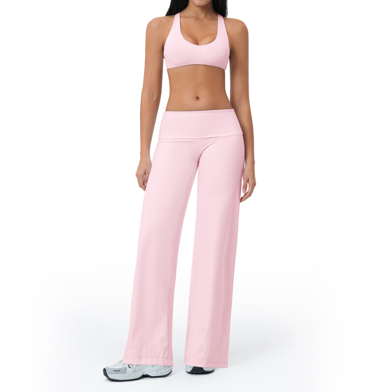 Summer brushed sports yoga set, cross-border style backless casual set, fitness running outdoor commuting set 5558