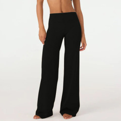 YY197 Premium Black Straight Leg Pants