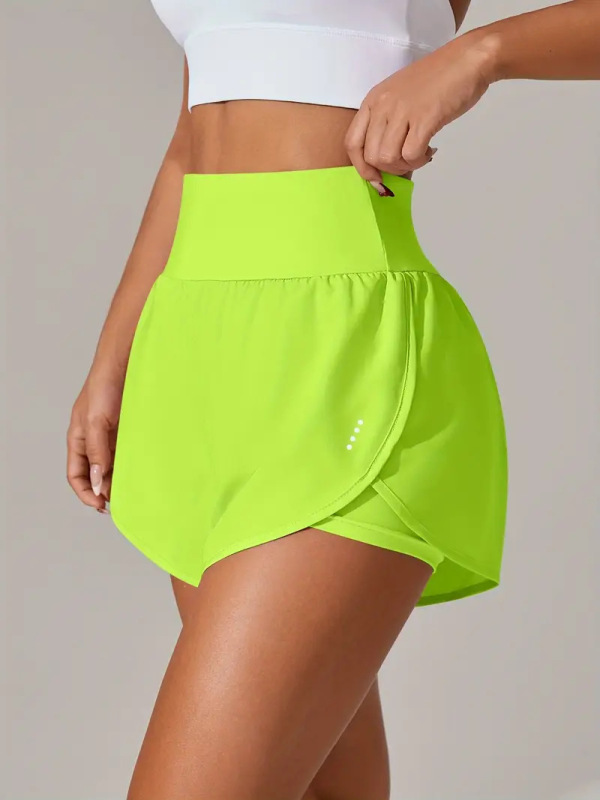 European and American Cross-border Elastic Casual Loose High Waist Ruffled Yoga Sportswear Women's Yoga Shorts Tennis Clothes