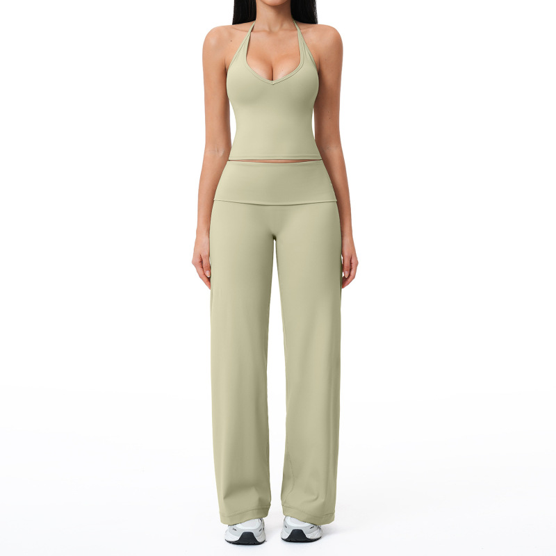 Amazon Cross-Border Brushed Yoga Set, Commuter Fitness Casual Set, Women's Outdoor Running Sports Set 5529