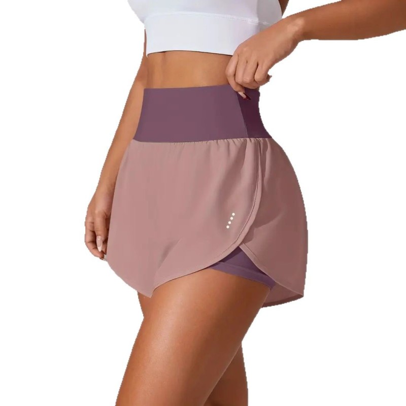 European and American Cross-border Elastic Casual Loose High Waist Ruffled Yoga Sportswear Women's Yoga Shorts Tennis Clothes