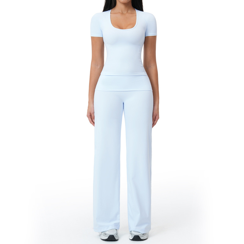 Summer brushed sports yoga set, cross-border style backless casual set, fitness running outdoor commuting set 5558