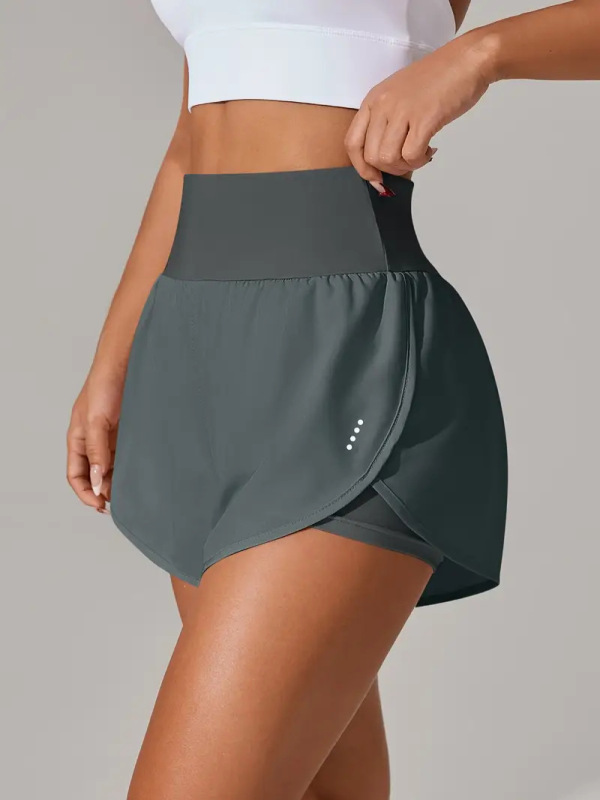 European and American Cross-border Elastic Casual Loose High Waist Ruffled Yoga Sportswear Women's Yoga Shorts Tennis Clothes