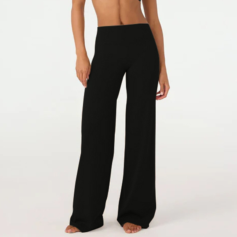 European and American cross-border yoga pants, high-waisted straight leg pants, loose and slimming yoga wear, sports outdoor fitness wear