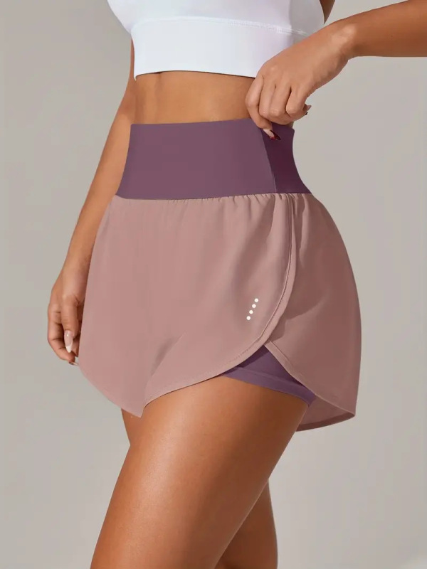 European and American Cross-border Elastic Casual Loose High Waist Ruffled Yoga Sportswear Women's Yoga Shorts Tennis Clothes