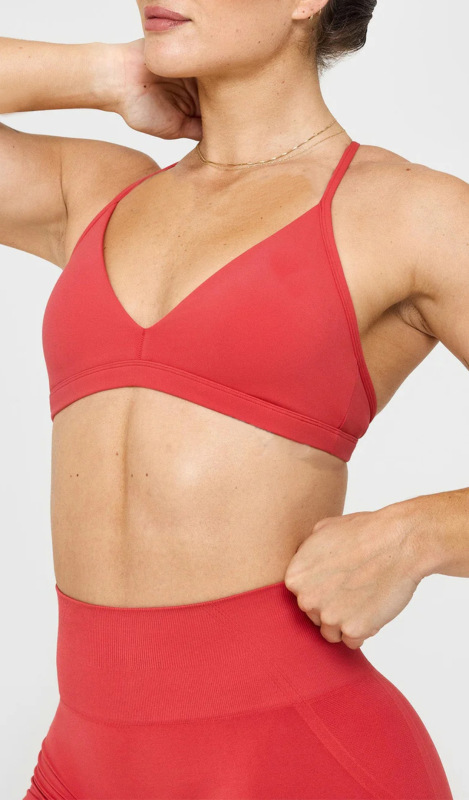 Foreign trade low-cut front V nude skin-friendly sling adjustable chest cushion quarterpants yoga fitness sports suit
