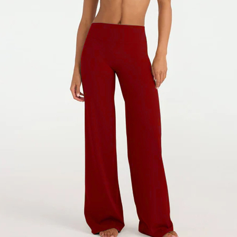 European and American cross-border yoga pants, high-waisted straight leg pants, loose and slimming yoga wear, sports outdoor fitness wear