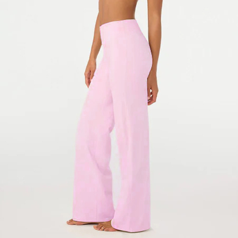 European and American cross-border yoga pants, high-waisted straight leg pants, loose and slimming yoga wear, sports outdoor fitness wear